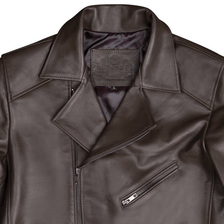 Perfecto: Jacket Hommes - Cuir Marron - Bleather Maroc