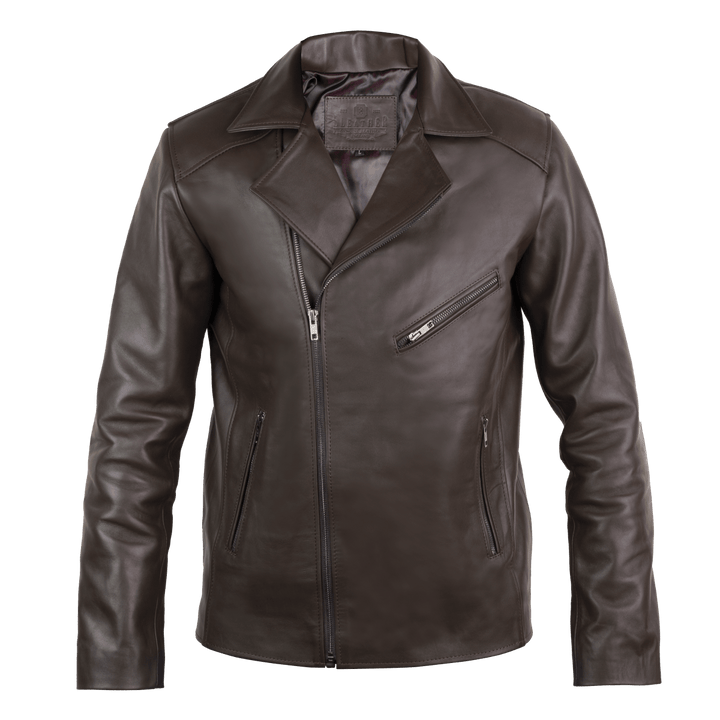 Perfecto: Jacket Hommes - Cuir Marron - Bleather Maroc