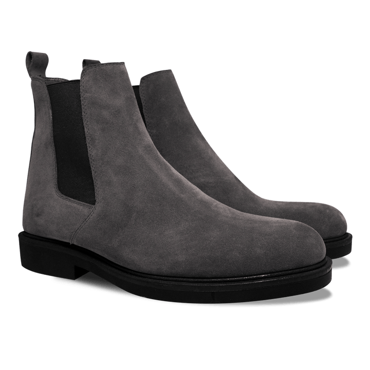 Perth: Chelsea Boots Homme - Daim Gris - Bleather Maroc