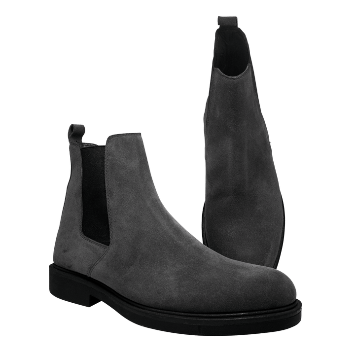 Perth: Chelsea Boots Homme - Daim Gris - Bleather Maroc