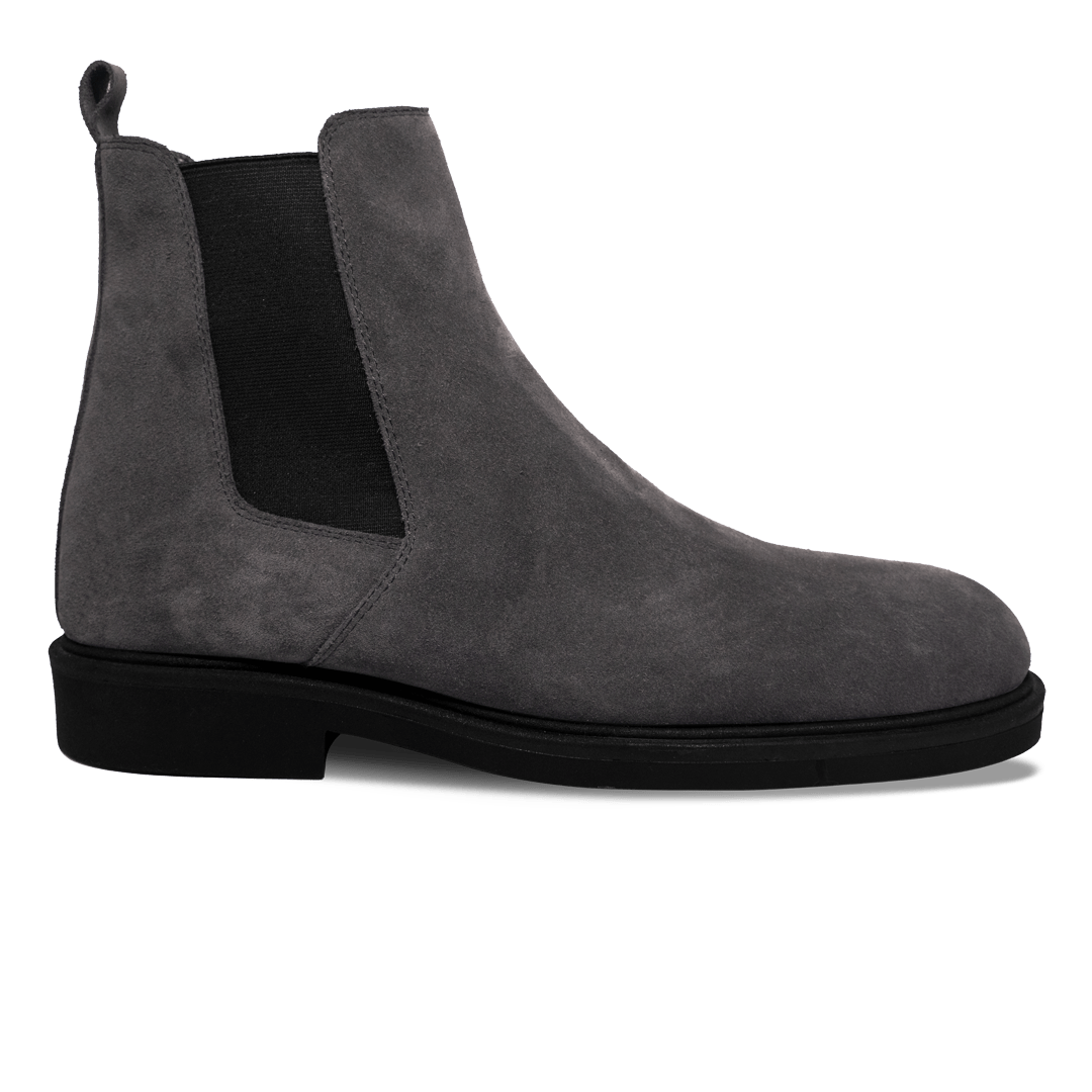 Perth: Chelsea Boots Homme - Daim Gris - Bleather Maroc
