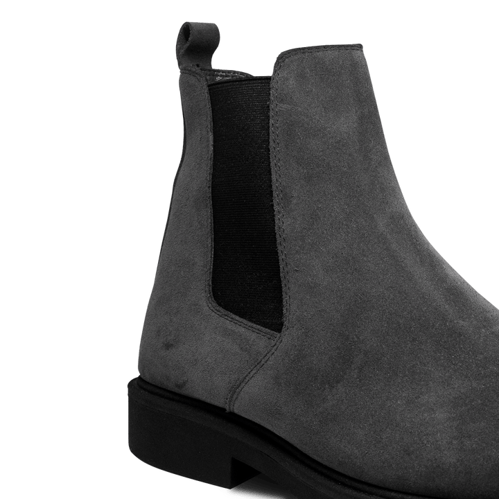 Perth: Chelsea Boots Homme - Daim Gris - Bleather Maroc