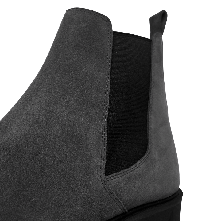 Perth: Chelsea Boots Homme - Daim Gris - Bleather Maroc