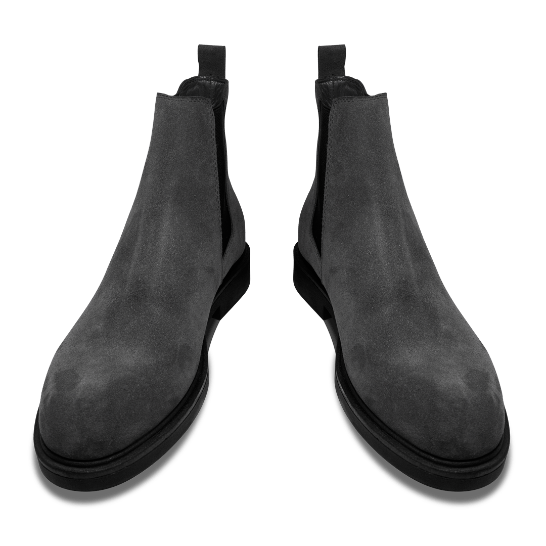 Perth: Chelsea Boots Homme - Daim Gris - Bleather Maroc