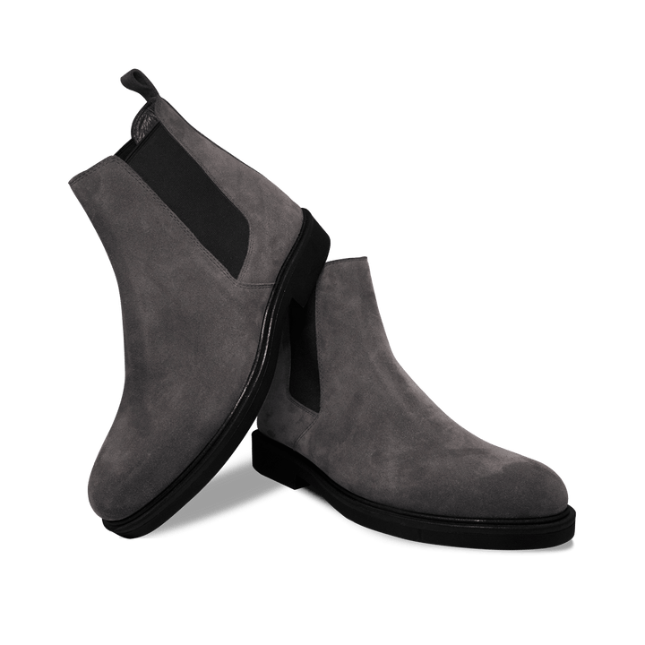 Perth: Chelsea Boots Homme - Daim Gris - Bleather Maroc