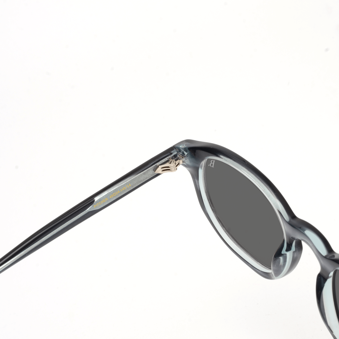 Pitcher: Lunettes de soleil de luxe Noir - Bleather Maroc