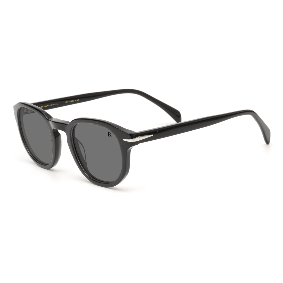 Pitcher: Lunettes de soleil de luxe Noir - Bleather Maroc