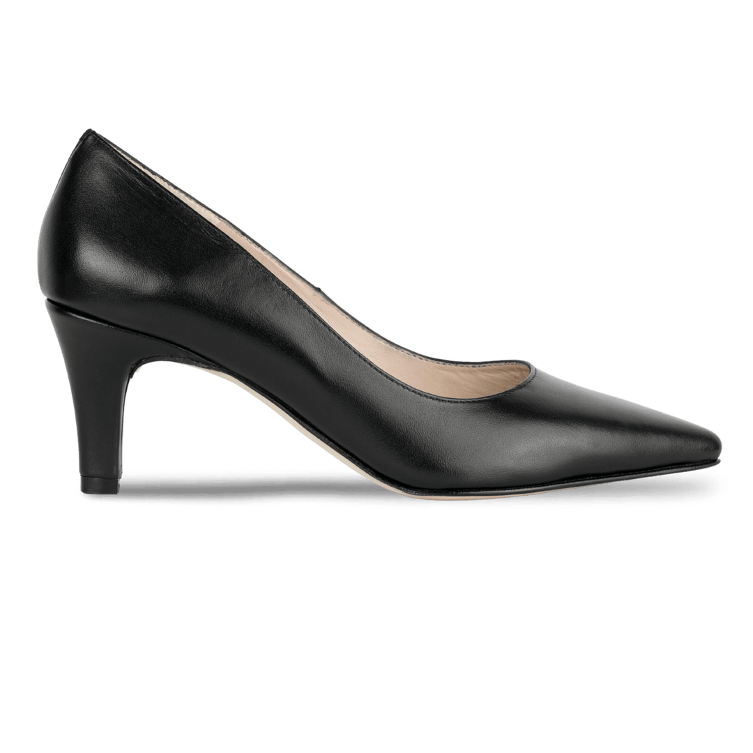 Poppy: Escarpins Femme - Cuir Noir - Bleather Maroc