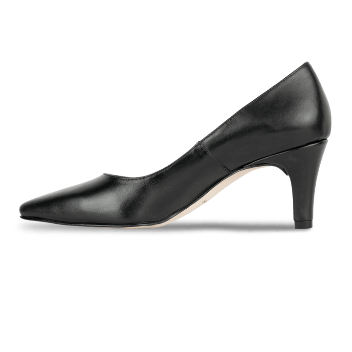 Poppy: Escarpins Femme - Cuir Noir - Bleather Maroc
