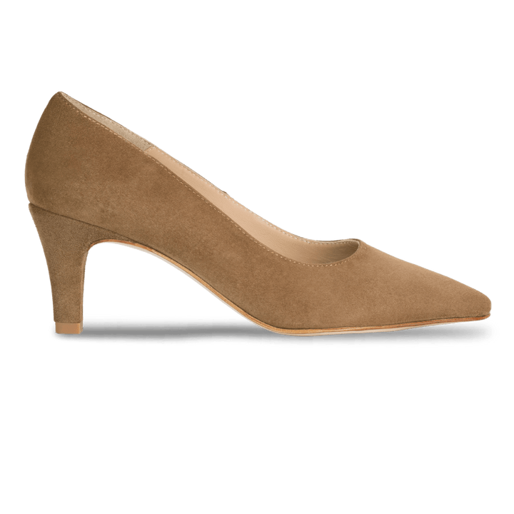 Poppy: Escarpins Femme - Daim Beige - Bleather Maroc