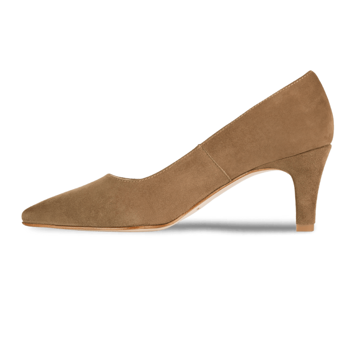 Poppy: Escarpins Femme - Daim Beige - Bleather Maroc