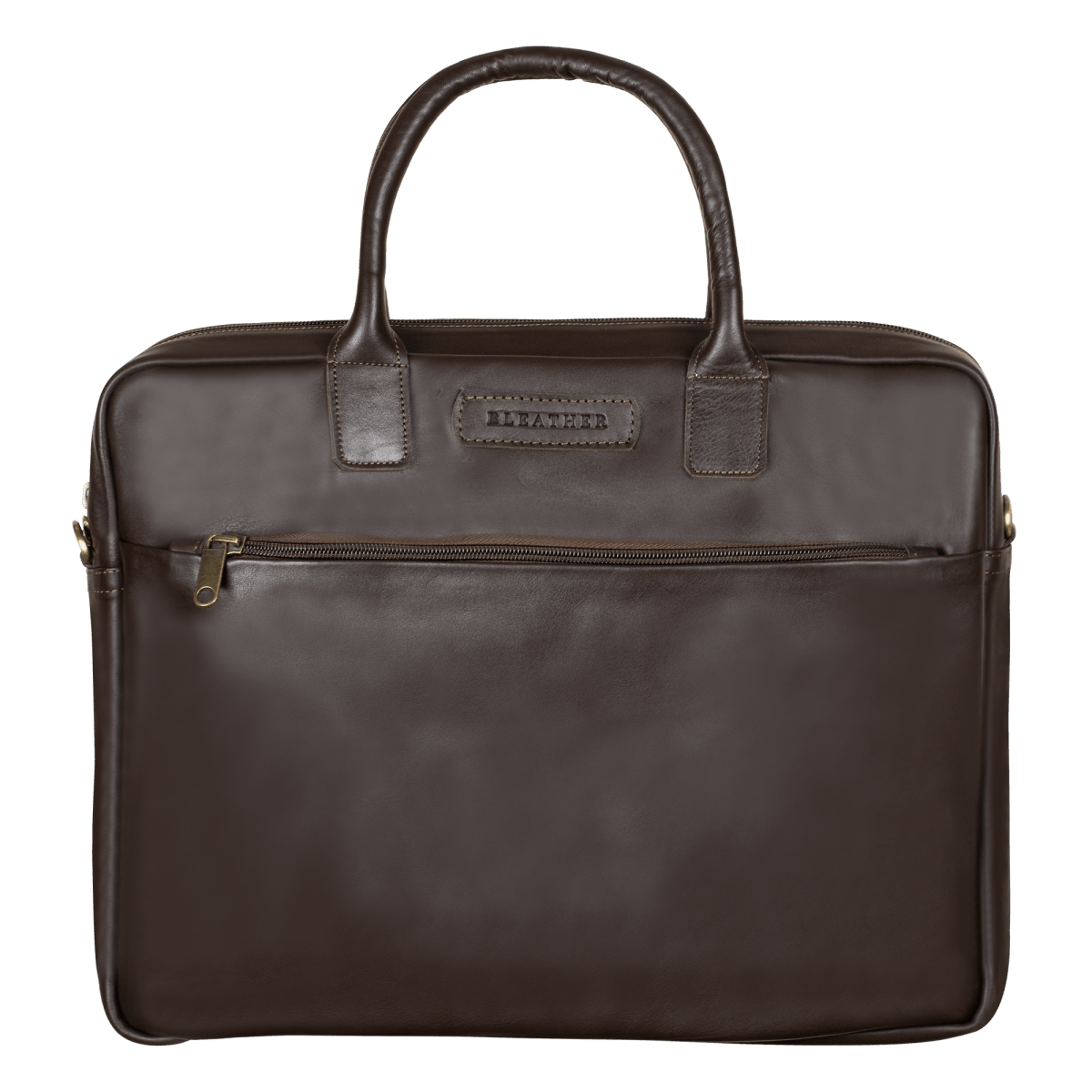 Cartable en cuir marron pour ordinateur portable