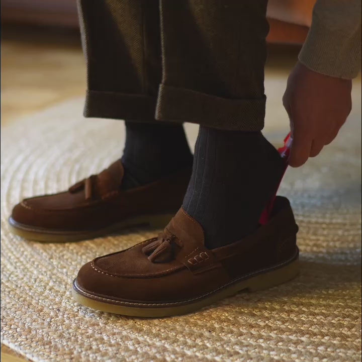 Cambridge: Mocassin Homme - Daim Tabac