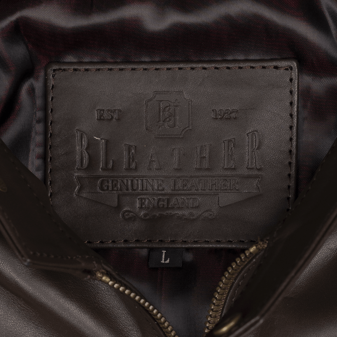 Racer: Jacket Homme - Cuir Marron Chocolat - Bleather Maroc