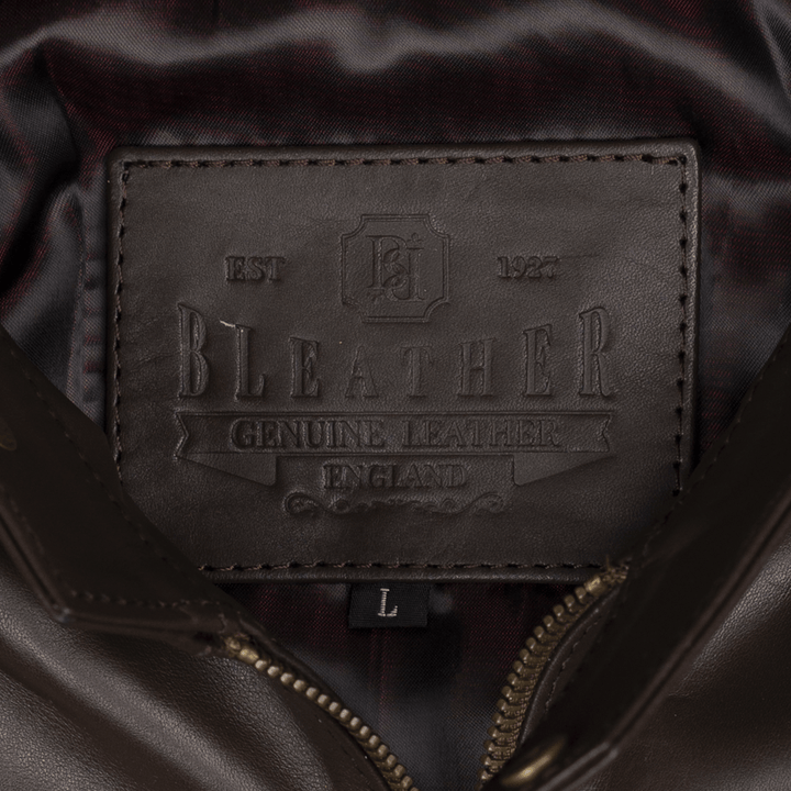 Racer: Jacket Homme - Cuir Marron Chocolat - Bleather Maroc