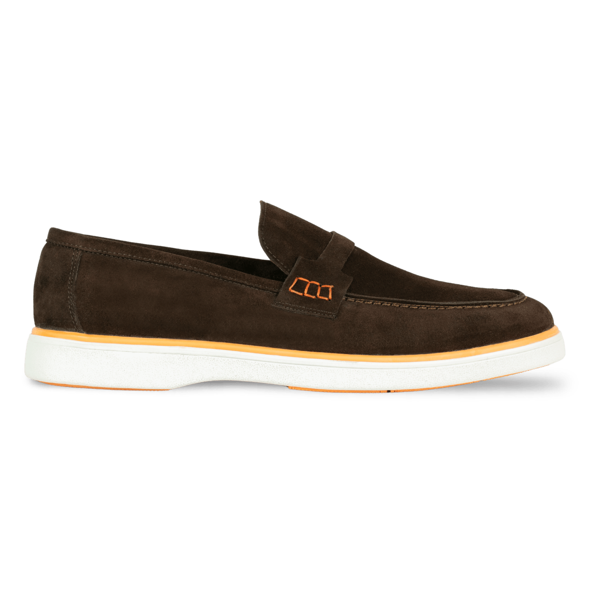 Mocassins en daim marron et orange Rafter