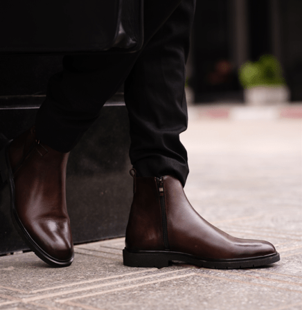 Ralph: Bottes Homme - Cuir Marron - Bleather Maroc