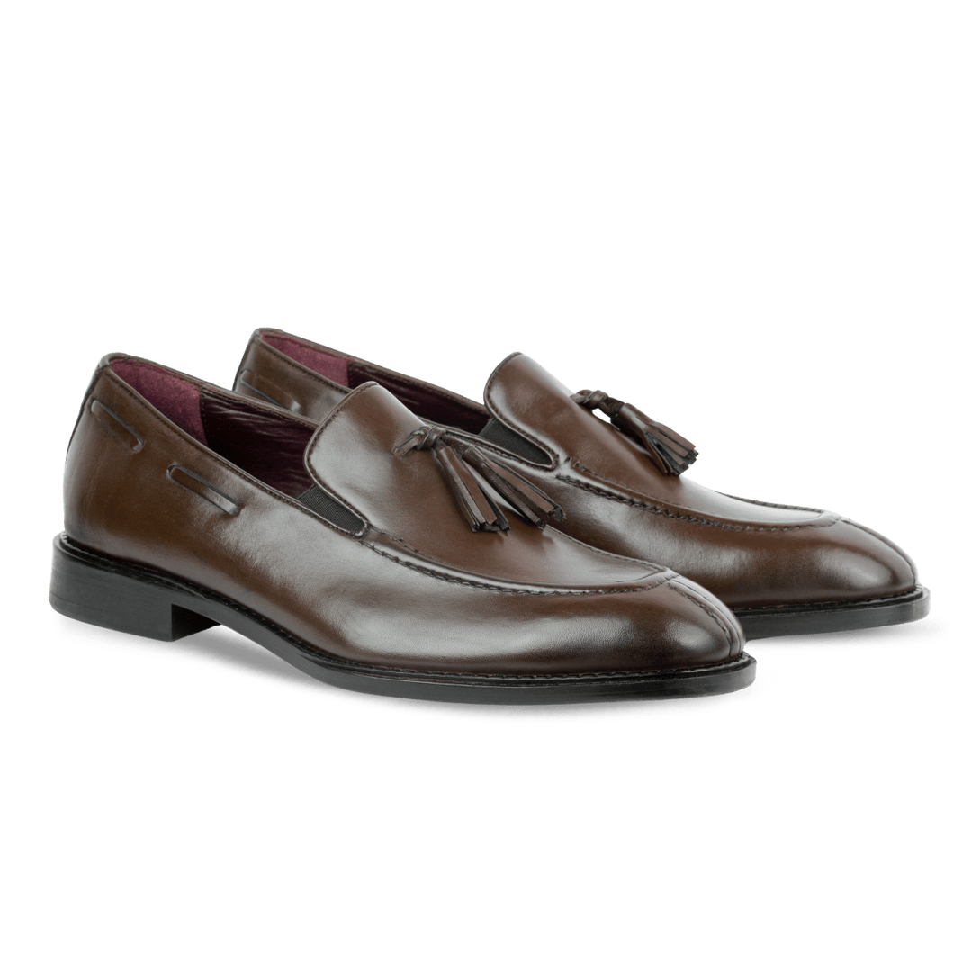 Reign: Mocassin Homme - Cuir Marron - Bleather Maroc