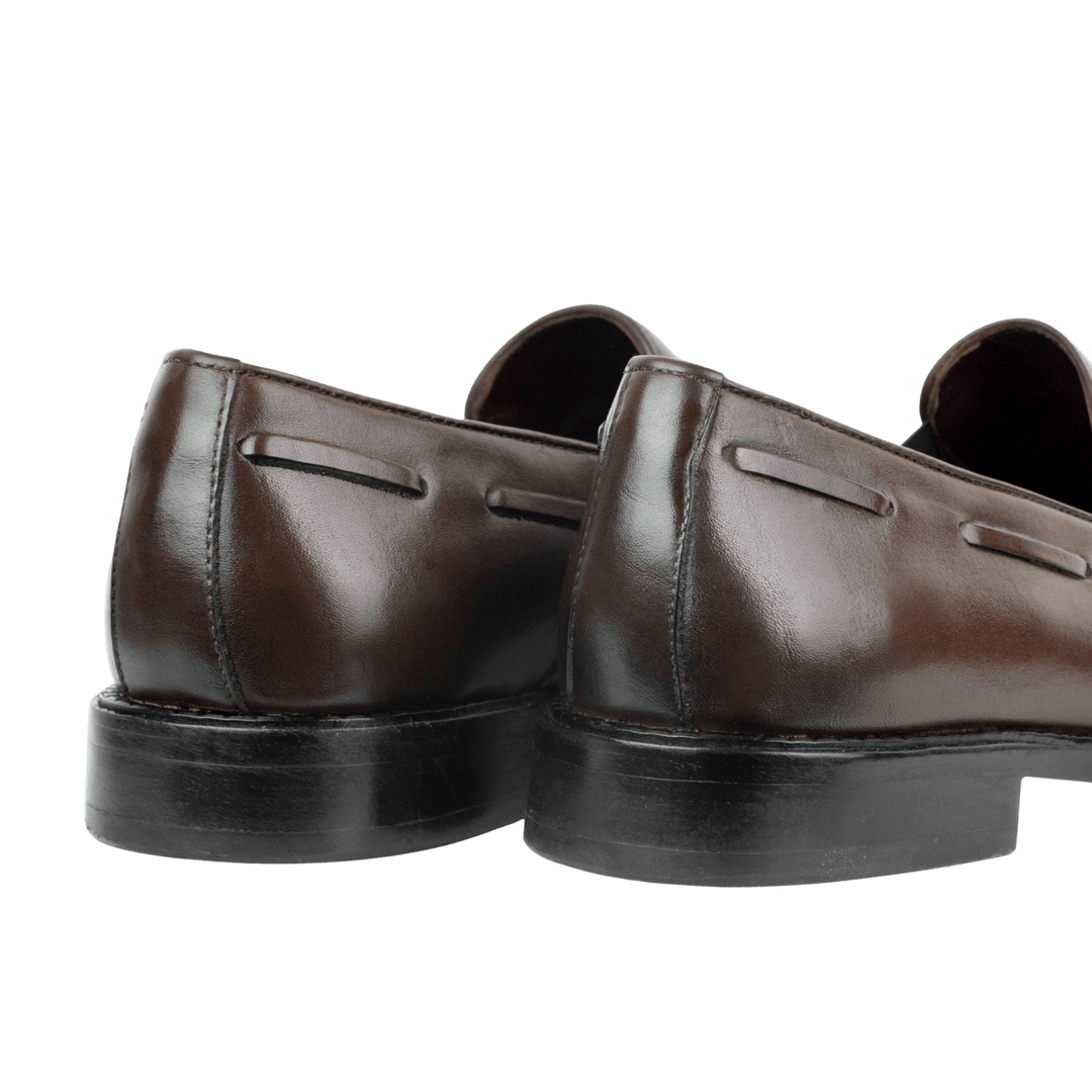 Reign: Mocassin Homme - Cuir Marron - Bleather Maroc
