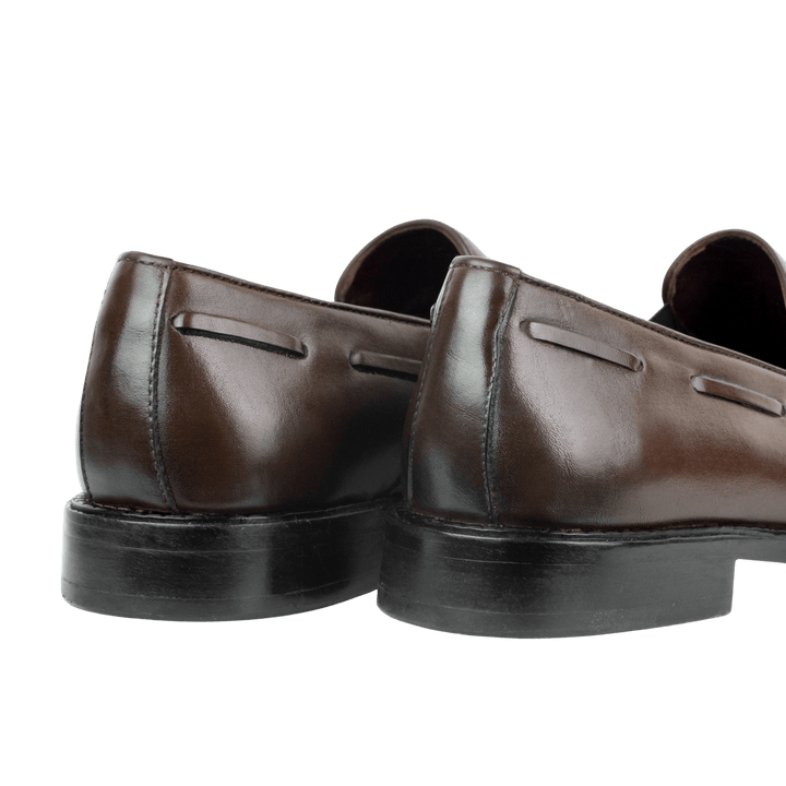Reign: Mocassin Homme - Cuir Marron - Bleather Maroc
