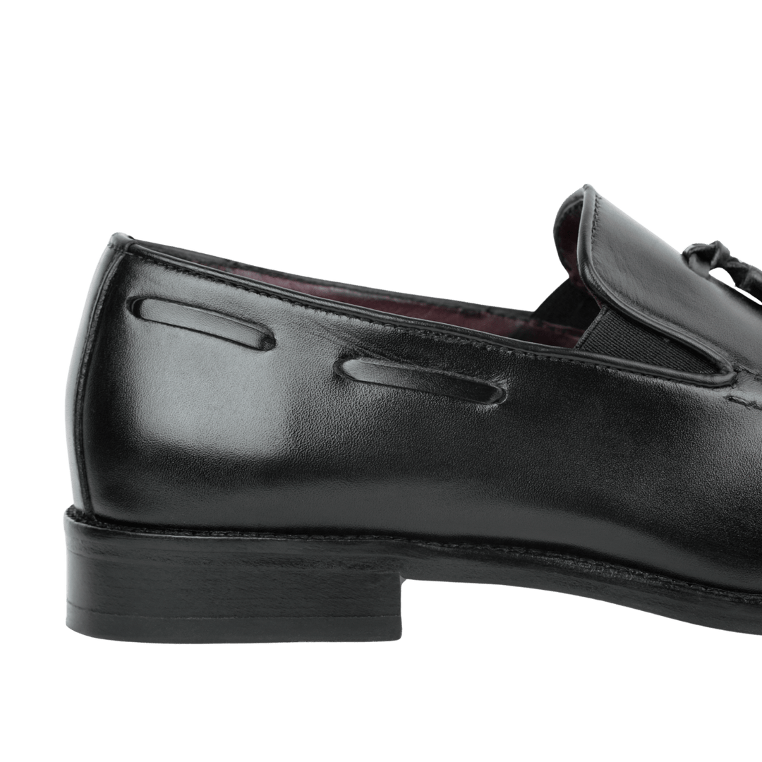 Reign: Mocassin Homme - Cuir Noir - Bleather Maroc