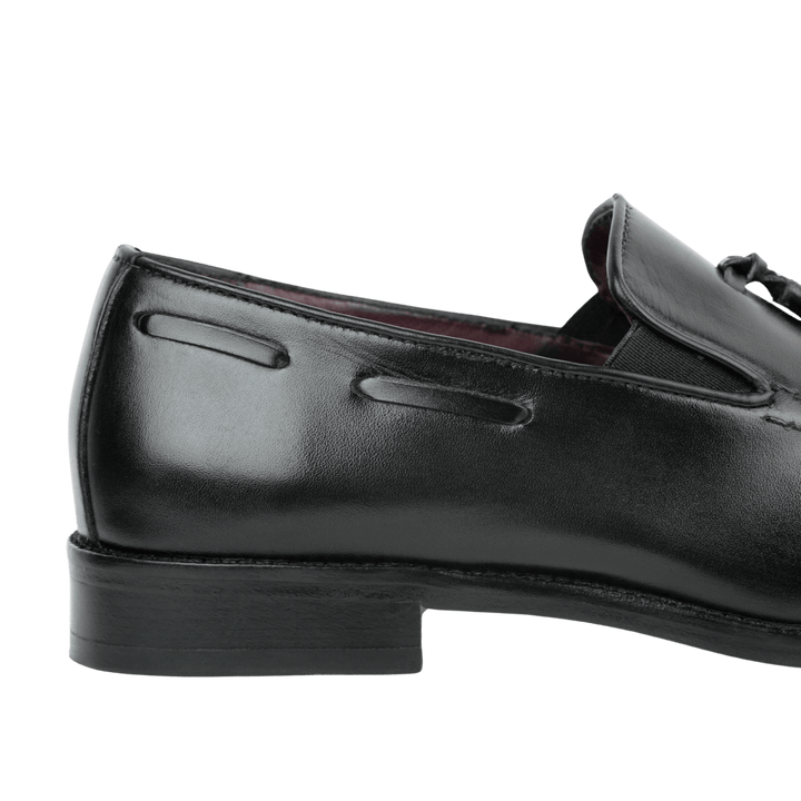 Reign: Mocassin Homme - Cuir Noir - Bleather Maroc