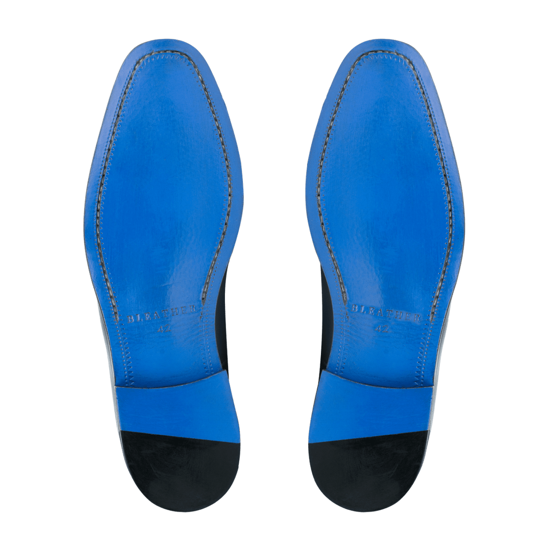 Reign: Mocassin Homme - Cuir Noir - Bleather Maroc