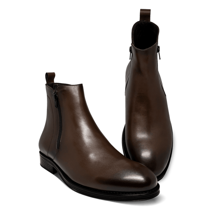 Rio: Bottes Homme - Caoutchouc Marron - Bleather Maroc
