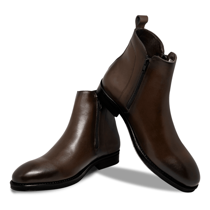 Rio: Bottes Homme - Caoutchouc Marron - Bleather Maroc
