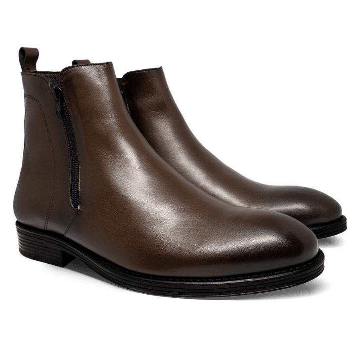 Rio: Bottes Homme - Caoutchouc Marron - Bleather Maroc