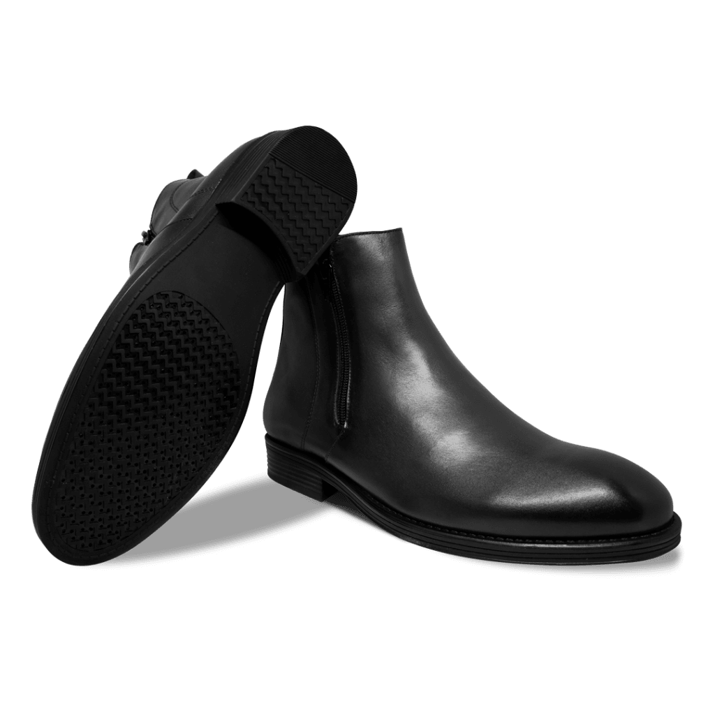 Rio: Bottes Homme - Caoutchouc Noir - Bleather Maroc