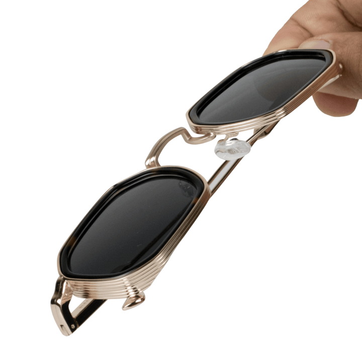 Riveria: Lunettes de soleil de luxe Havane Silver - Bleather Maroc