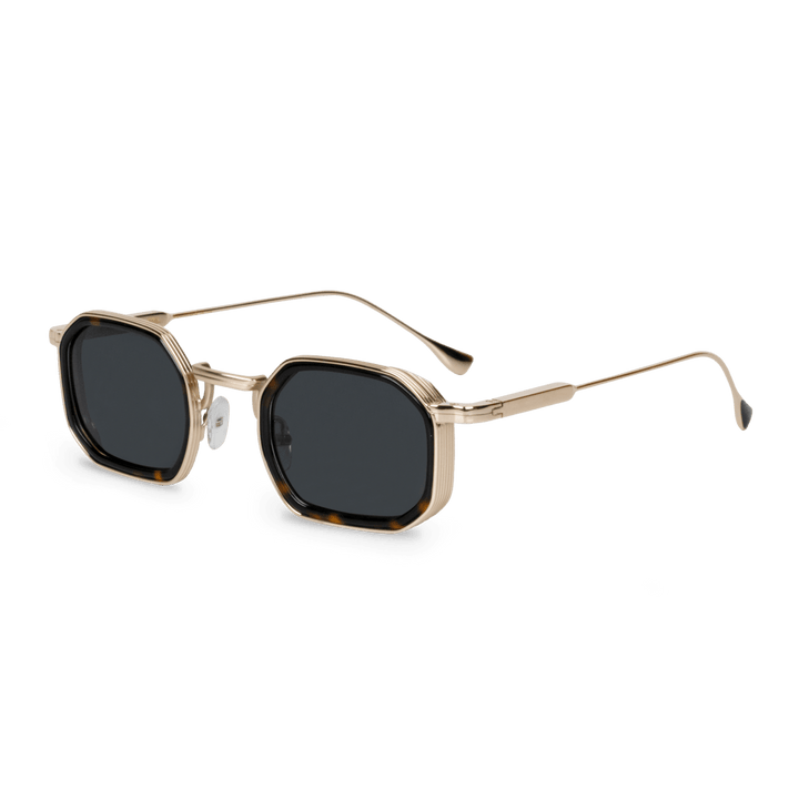 Riveria: Lunettes de soleil de luxe Havane Silver - Bleather Maroc