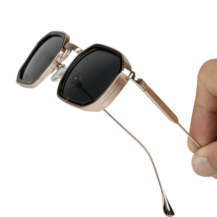 Riveria: Lunettes de soleil de luxe Havane Silver - Bleather Maroc