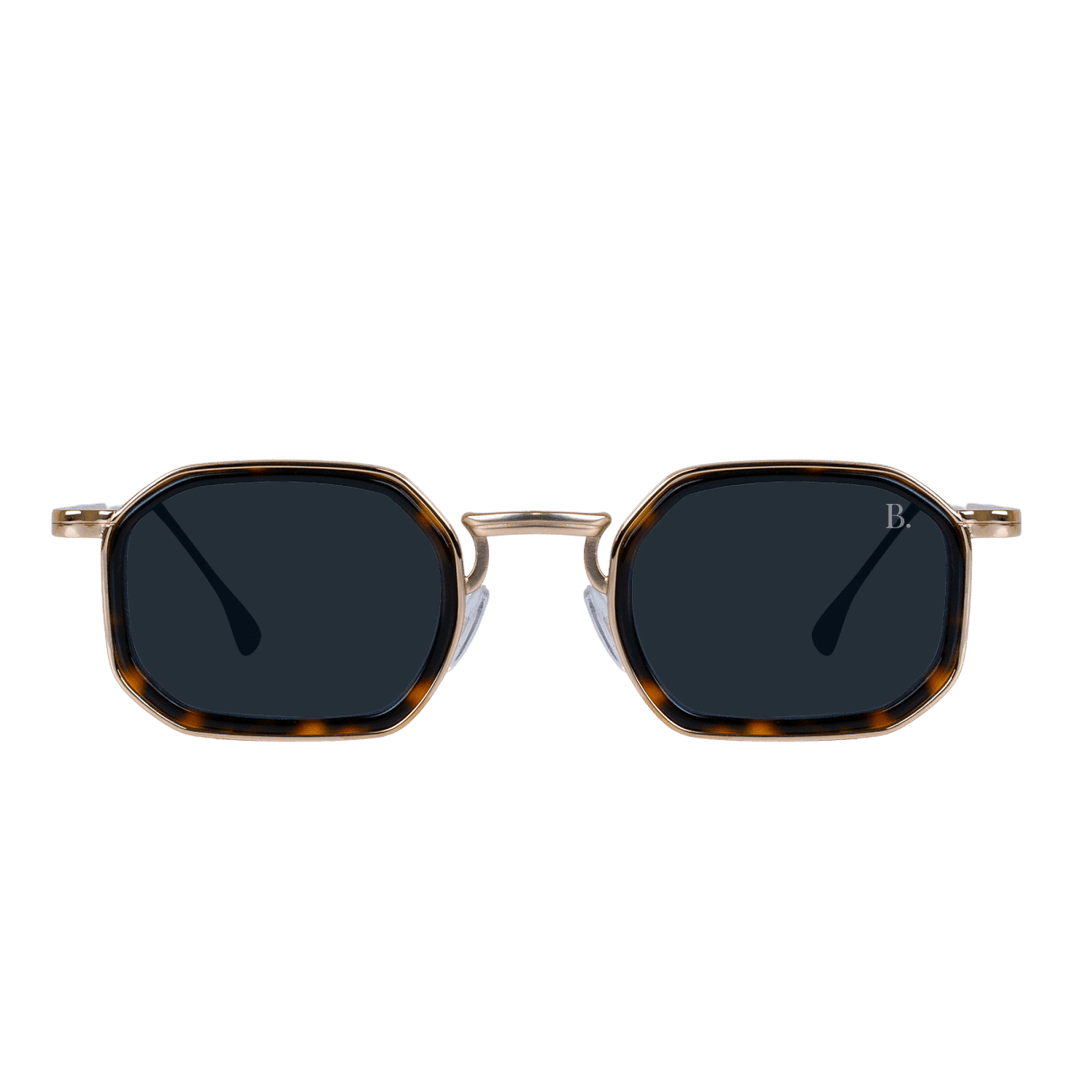 Riveria: Lunettes de soleil de luxe Havane Silver - Bleather Maroc