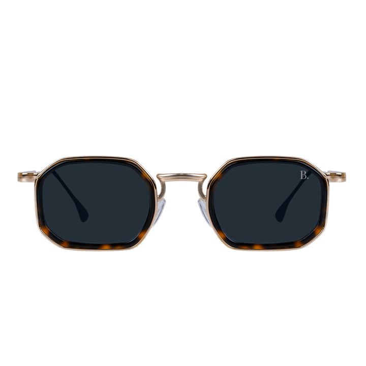 Riveria: Lunettes de soleil de luxe Havane Silver - Bleather Maroc