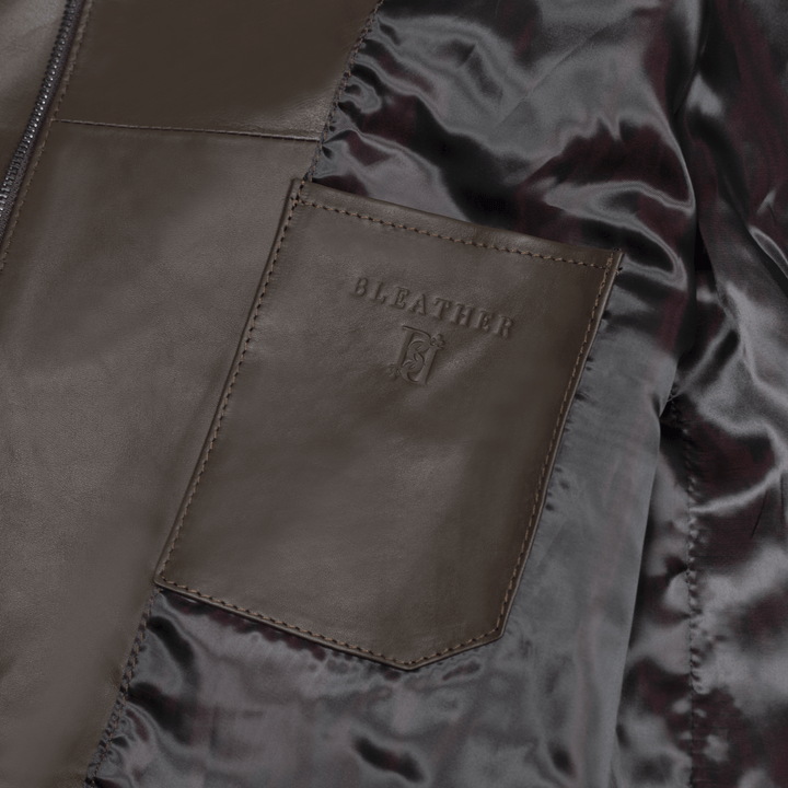 Roxie: Jacket Femme - Cuir Marron - Bleather Maroc