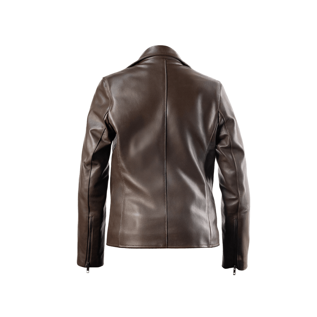 Roxie: Jacket Femme - Cuir Marron - Bleather Maroc