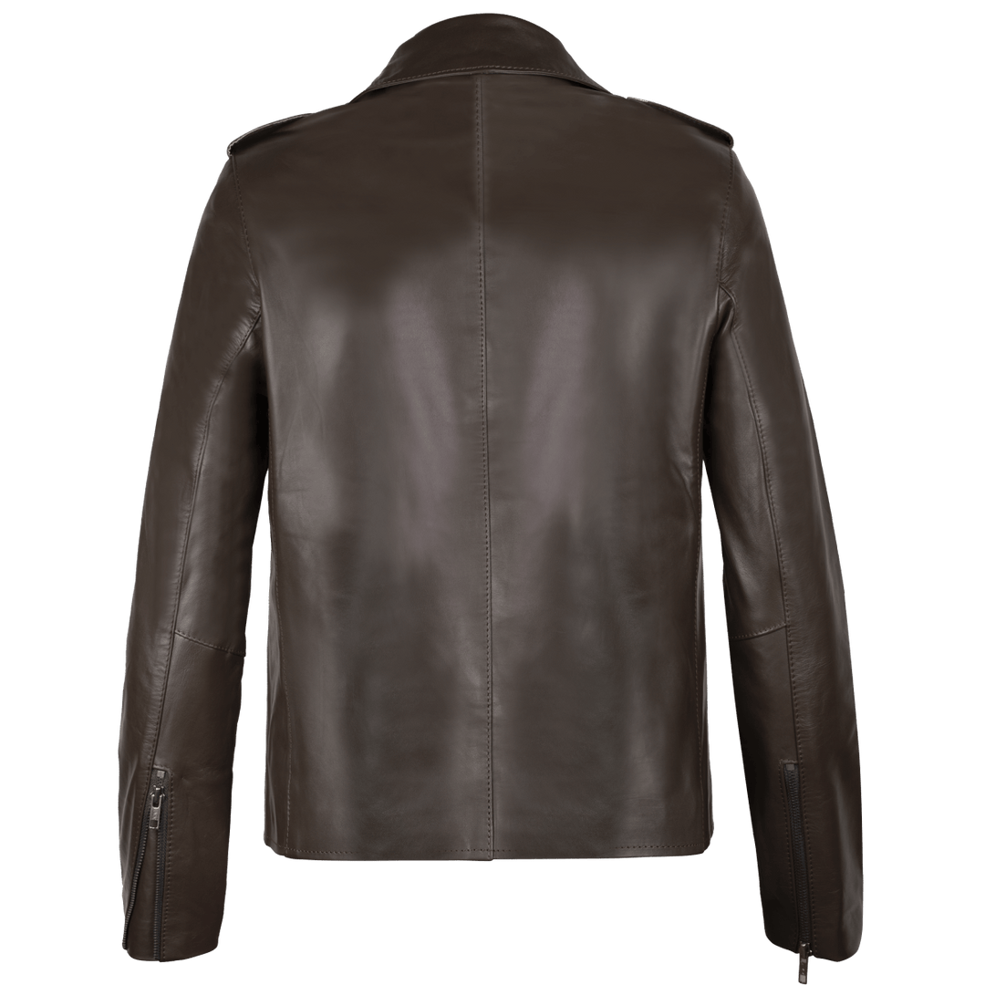 Roxie: Jacket Femme - Cuir Marron - Bleather Maroc