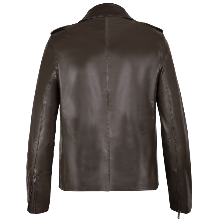 Roxie: Jacket Femme - Cuir Marron - Bleather Maroc