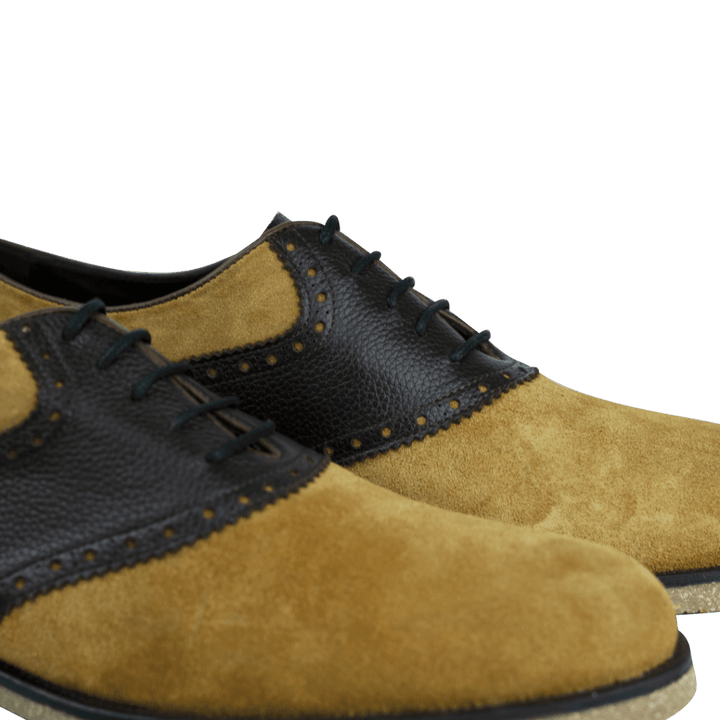 Russel: Derby Homme - Daim Beige/Marron - Bleather Maroc