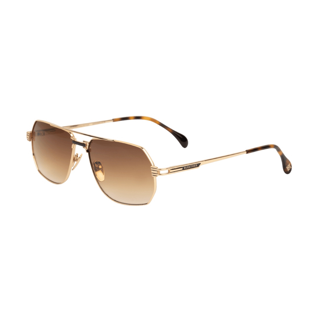 Ruthless: Lunettes de soleil de luxe Doré - Bleather Maroc