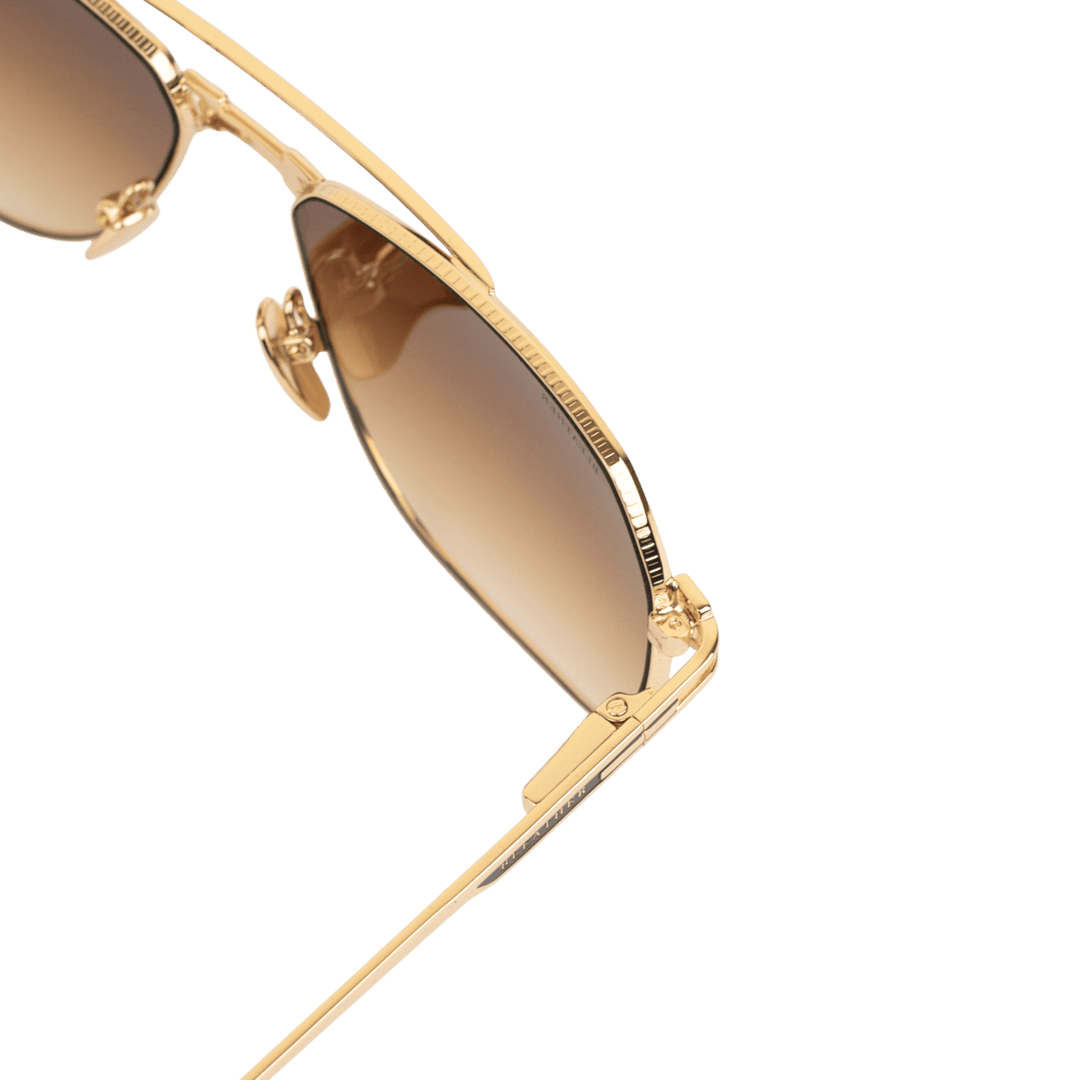 Ruthless: Lunettes de soleil de luxe Doré - Bleather Maroc