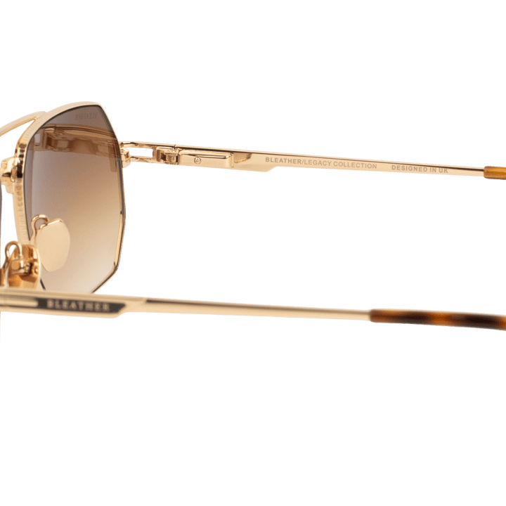 Ruthless: Lunettes de soleil de luxe Doré - Bleather Maroc