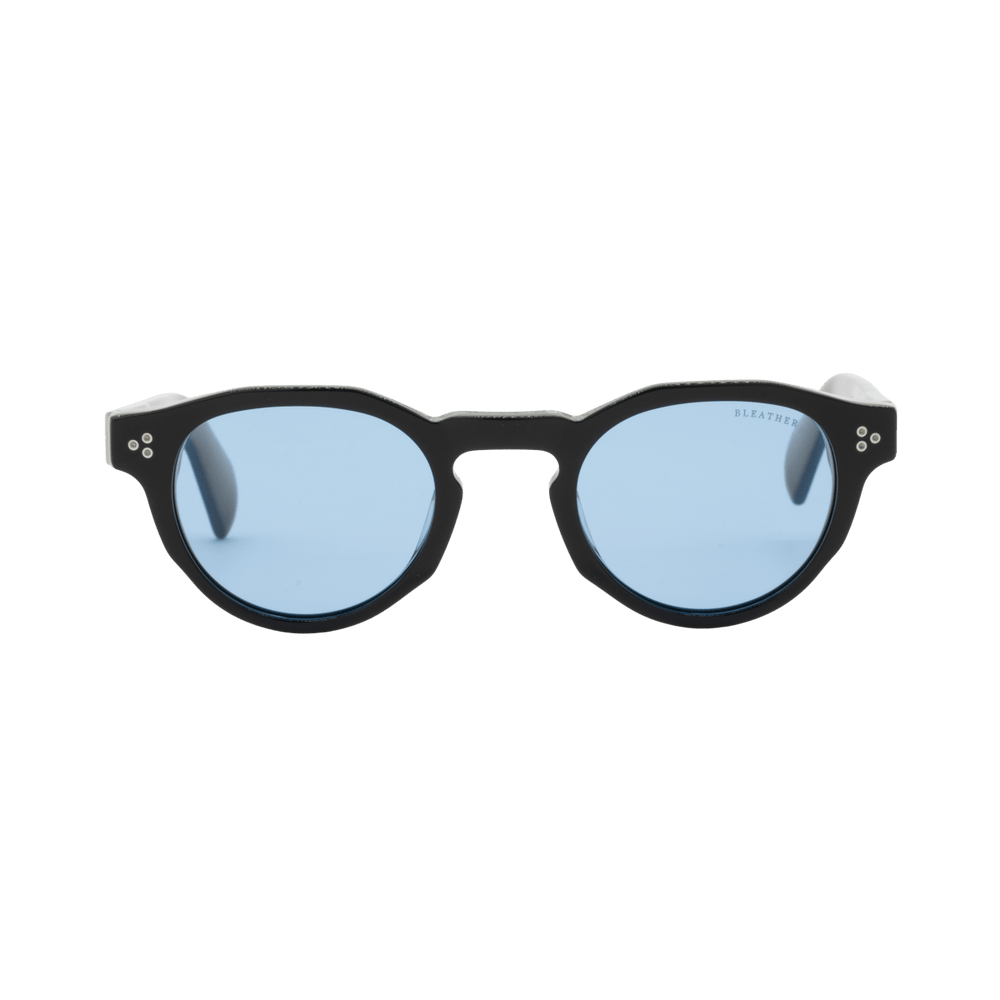 Ryder: Lunettes de soleil de luxe Bleu trans/Noir - Bleather Maroc