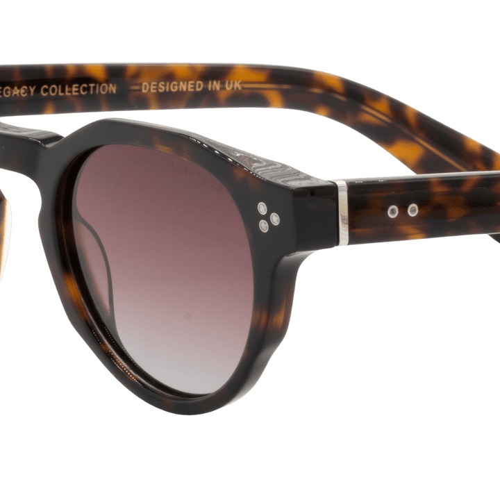Ryder: Lunettes de soleil de luxe Mr dég/Havane - Bleather Maroc