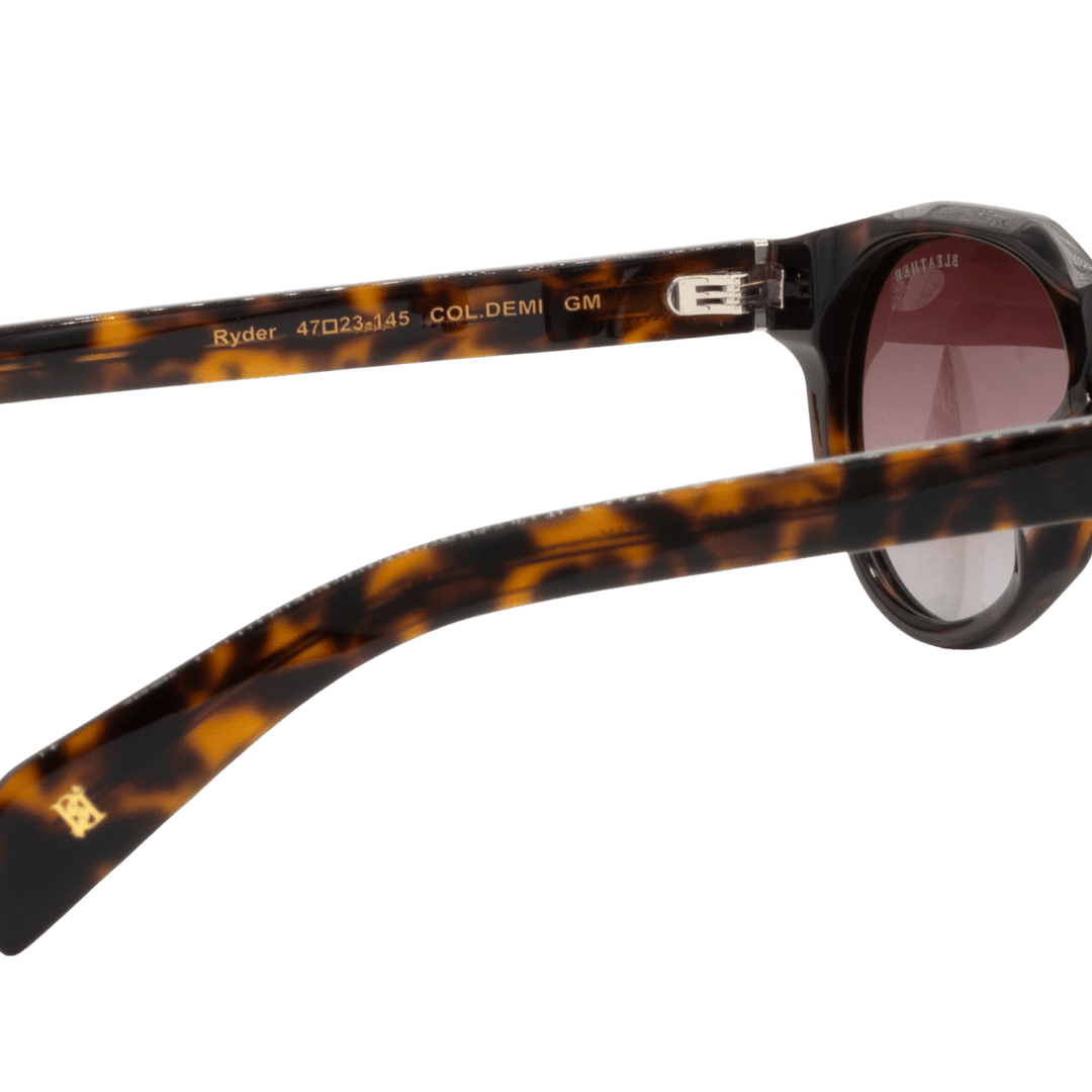 Ryder: Lunettes de soleil de luxe Mr dég/Havane - Bleather Maroc