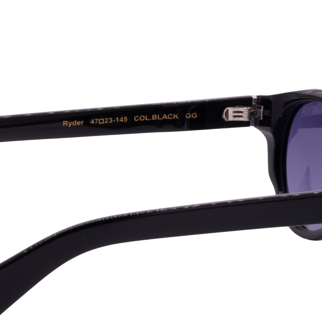 Ryder: Lunettes de soleil de luxe Noir dég/Noir - Bleather Maroc