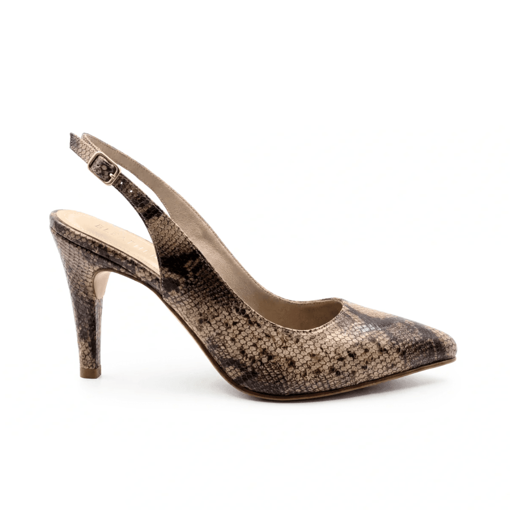 Saly : Escarpins Femme - Cuir Effet Serpent - Bleather Maroc