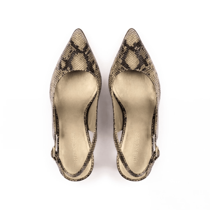 Saly : Escarpins Femme - Cuir Effet Serpent - Bleather Maroc